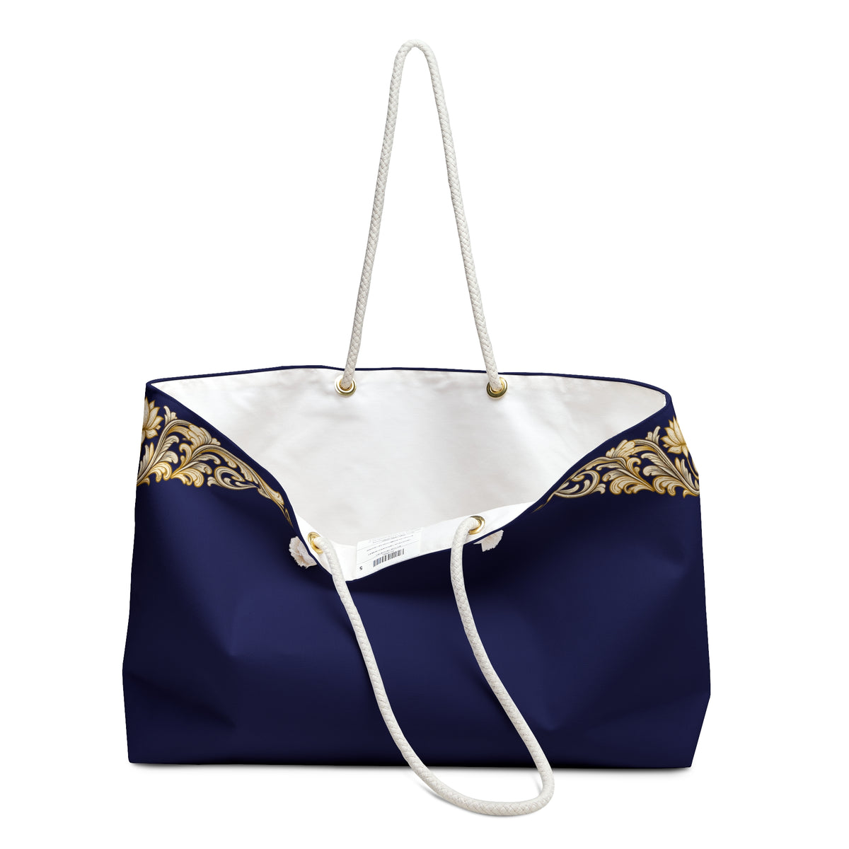 Navy & Gold Baroque Weekender Bag