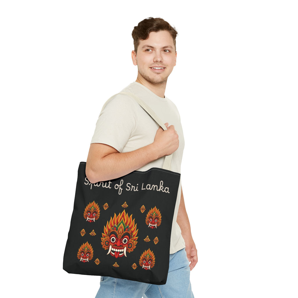 Sri Lankan Gift Tote Bag Spirit of Sri Lanka Raksha Mask Design