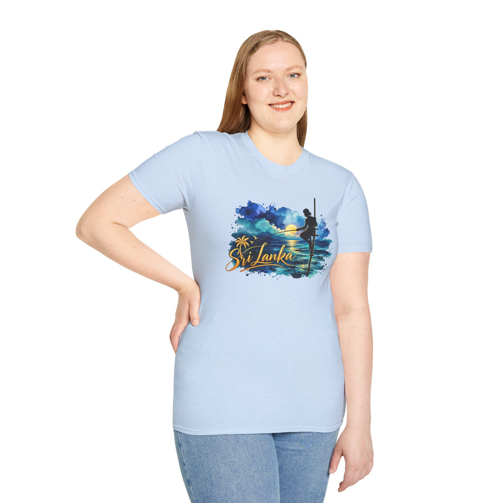 Sri Lanka Watercolor Surf T-Shirt