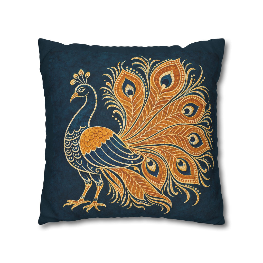 Peacock Batik Cushion Cover Sri Lankan Gift Pillowcase