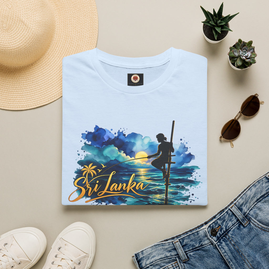 Sri Lanka Watercolor Surf T-Shirt