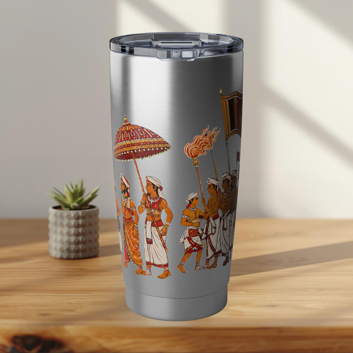 Sri Lanka Kandy Perahera Procession Tumbler 20oz | White