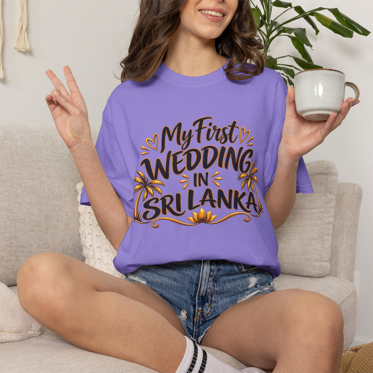 Sri Lanka Unisex Wedding T-Shirt – My First Wedding in Sri Lanka