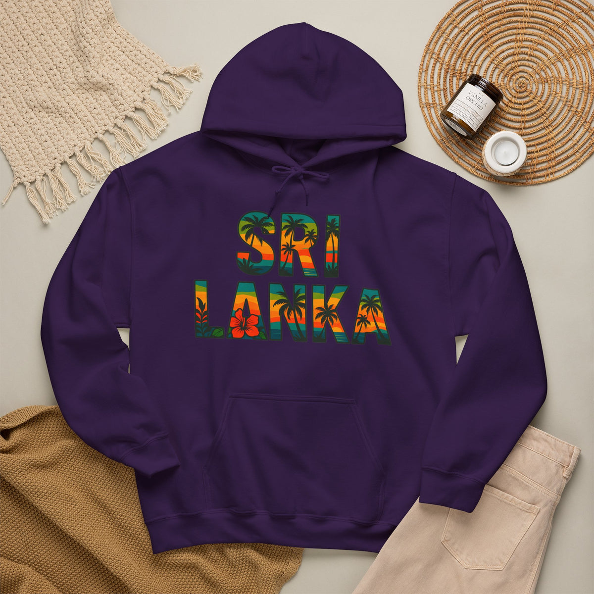 Sri Lanka Tropical Graphic Hoodie | Unisex Heritage Gift