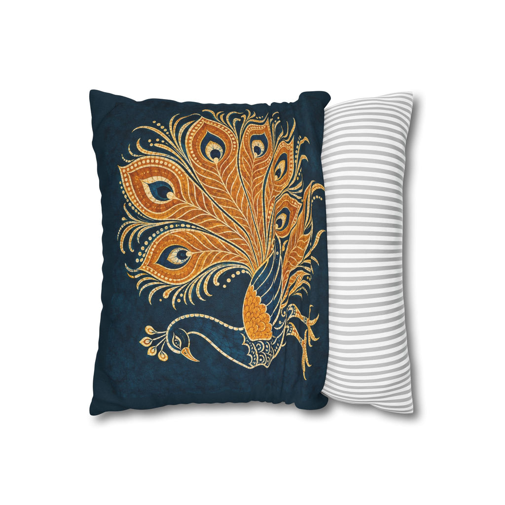 Peacock Batik Cushion Cover Sri Lankan Gift Pillowcase