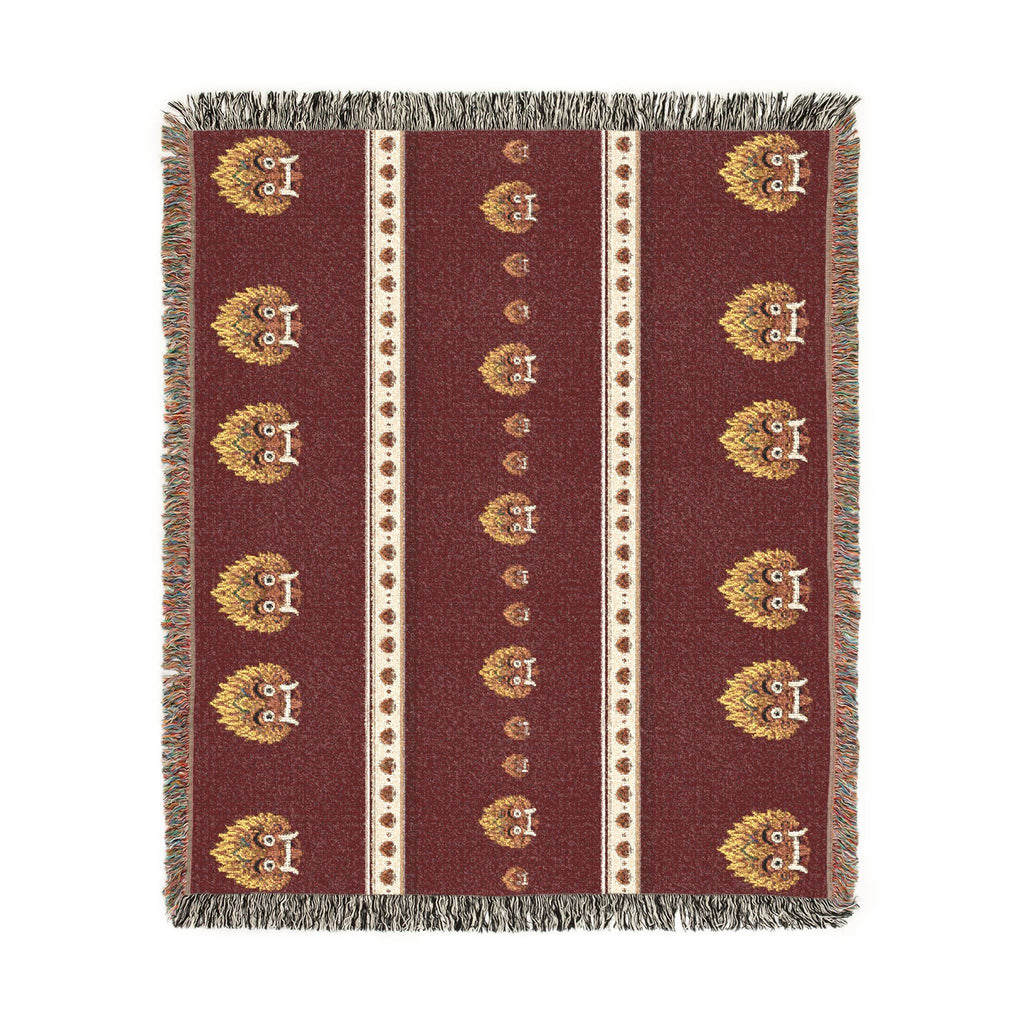 Sri Lankan Gift Woven Blanket Raksha Mask Design