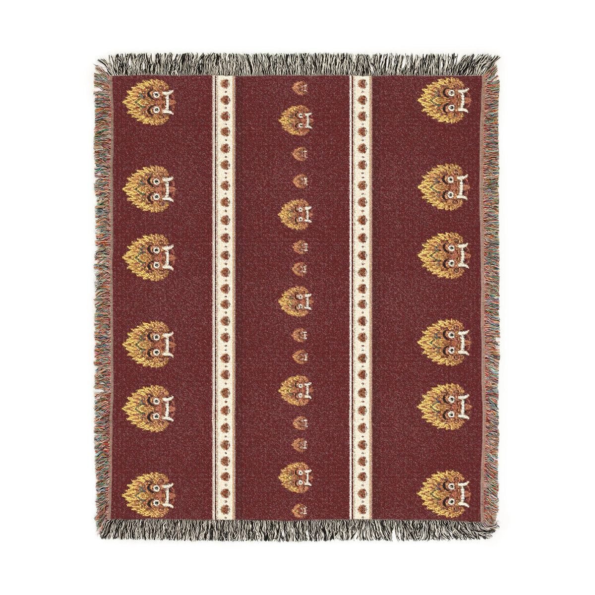Sri Lankan Gift Woven Blanket Raksha Mask Design
