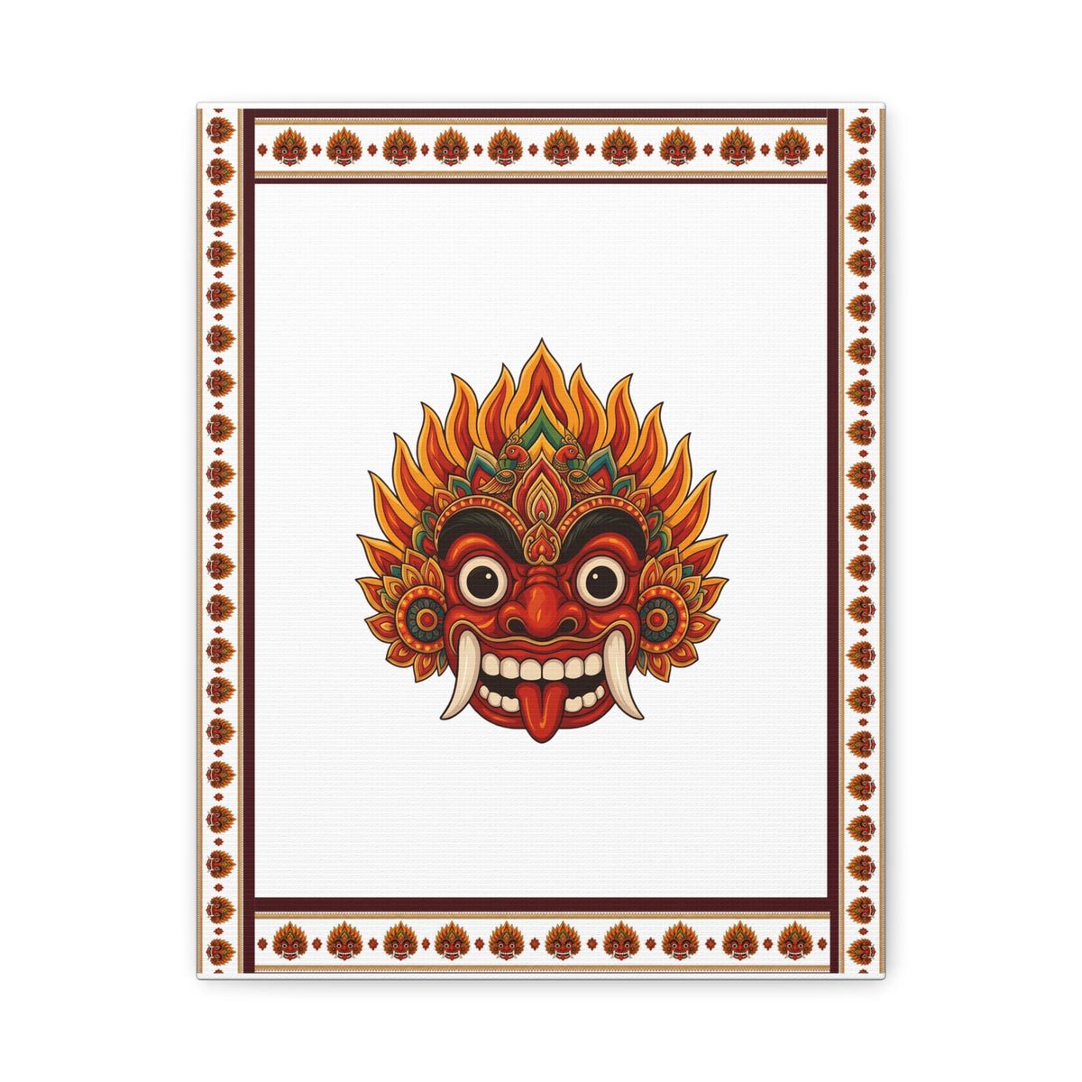 Raksha Mask Matte Canvas Stretched Wall Art