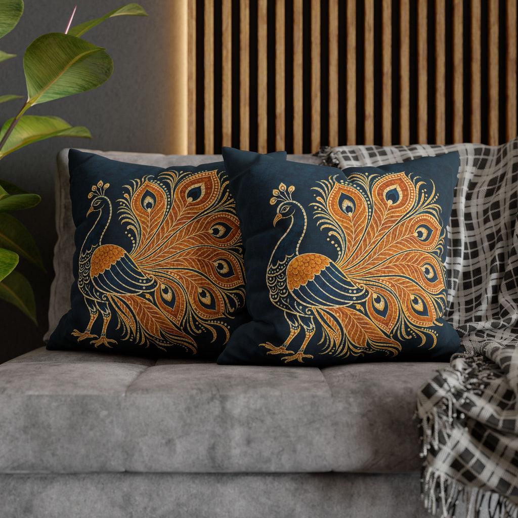 Peacock Batik Cushion Cover Sri Lankan Gift Pillowcase
