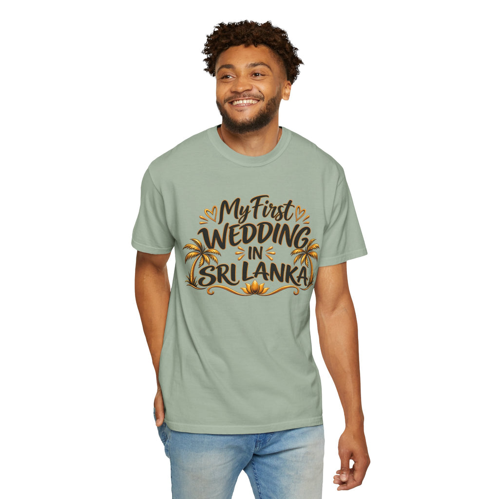 Sri Lanka Unisex Wedding T-Shirt – My First Wedding in Sri Lanka