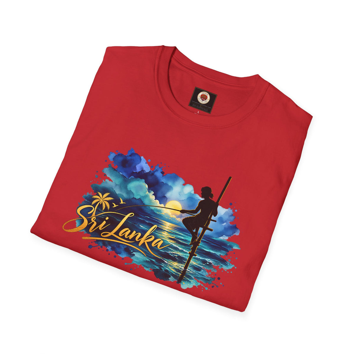 Sri Lanka Watercolor Surf T-Shirt