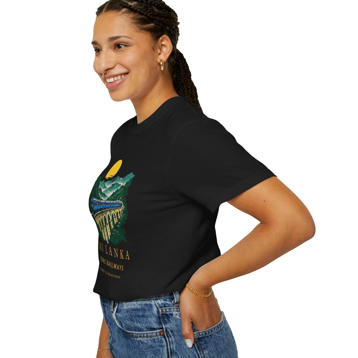 Sri Lanka Nine Arch Bridge Unisex T-Shirt Vintage Railway Tee