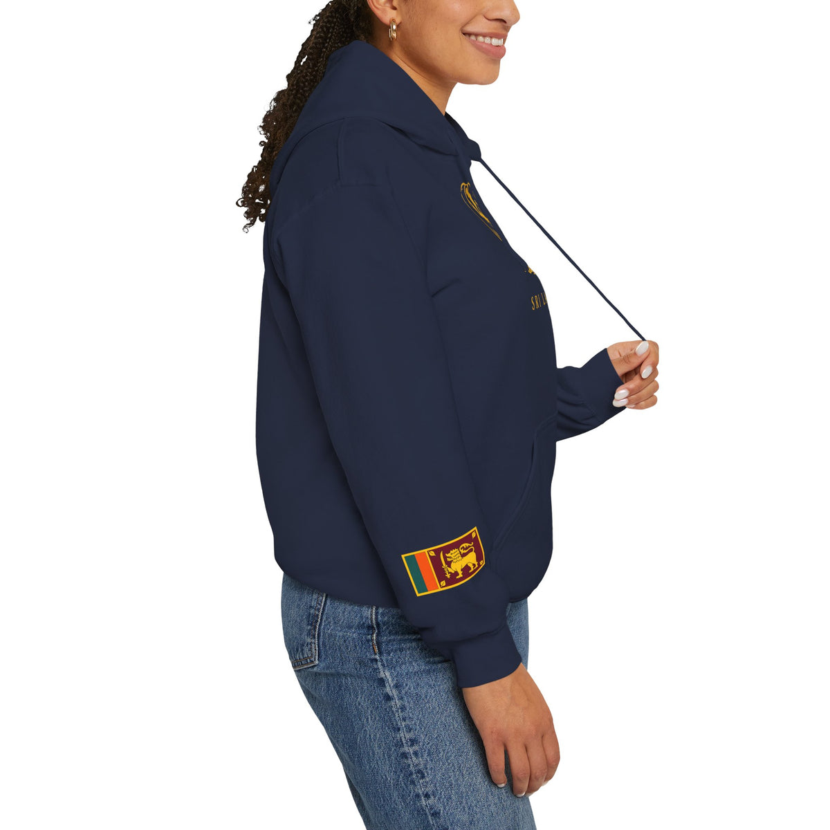 Sri Lanka Elephant Unisex Hoodie Gold Heritage Design