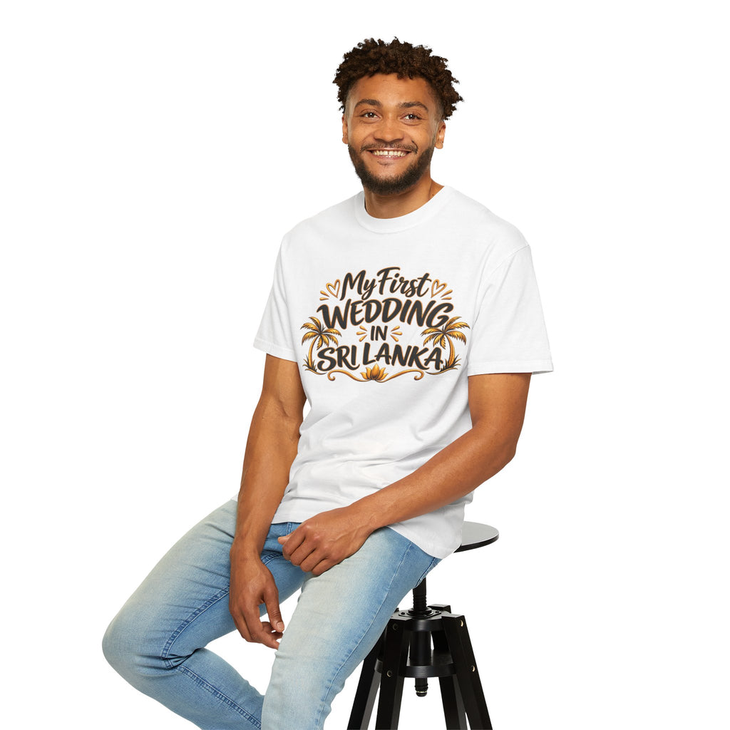 Sri Lanka Unisex Wedding T-Shirt – My First Wedding in Sri Lanka