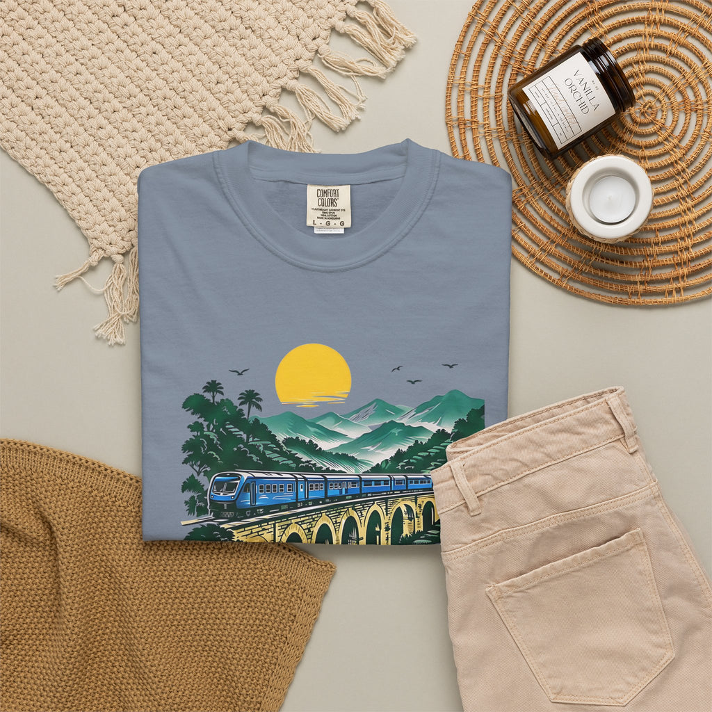 Sri Lanka Nine Arch Bridge Unisex T-Shirt Vintage Railway Tee