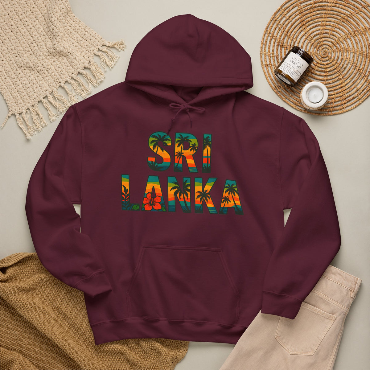 Sri Lanka Tropical Graphic Hoodie | Unisex Heritage Gift