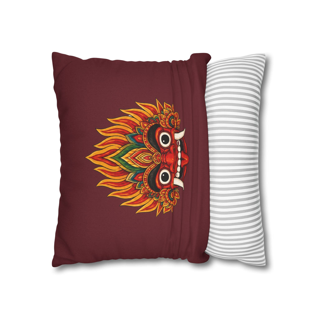 Raksha Guardian Cushion Cover  Sri Lankan Devil Dance Mask
