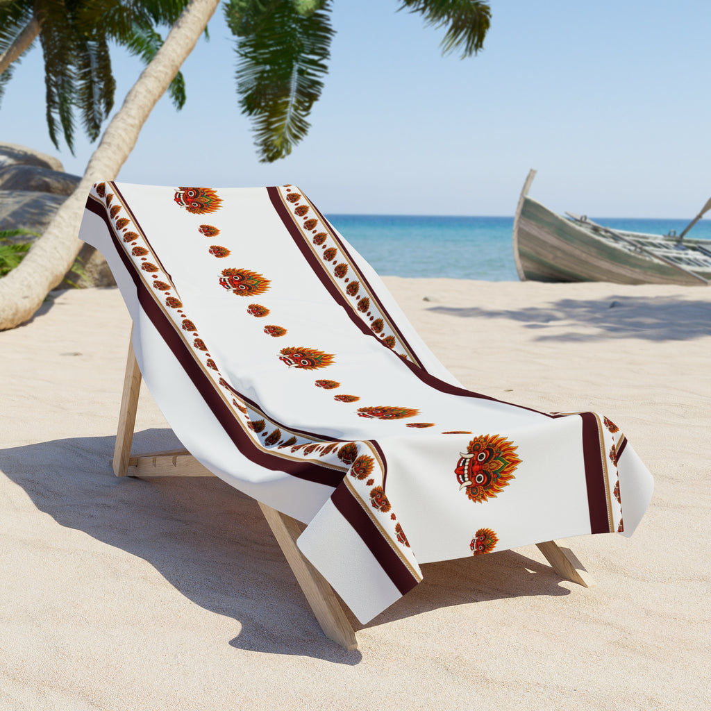 Raksha Beach Towel Sri Lankan Devil Dance Mask