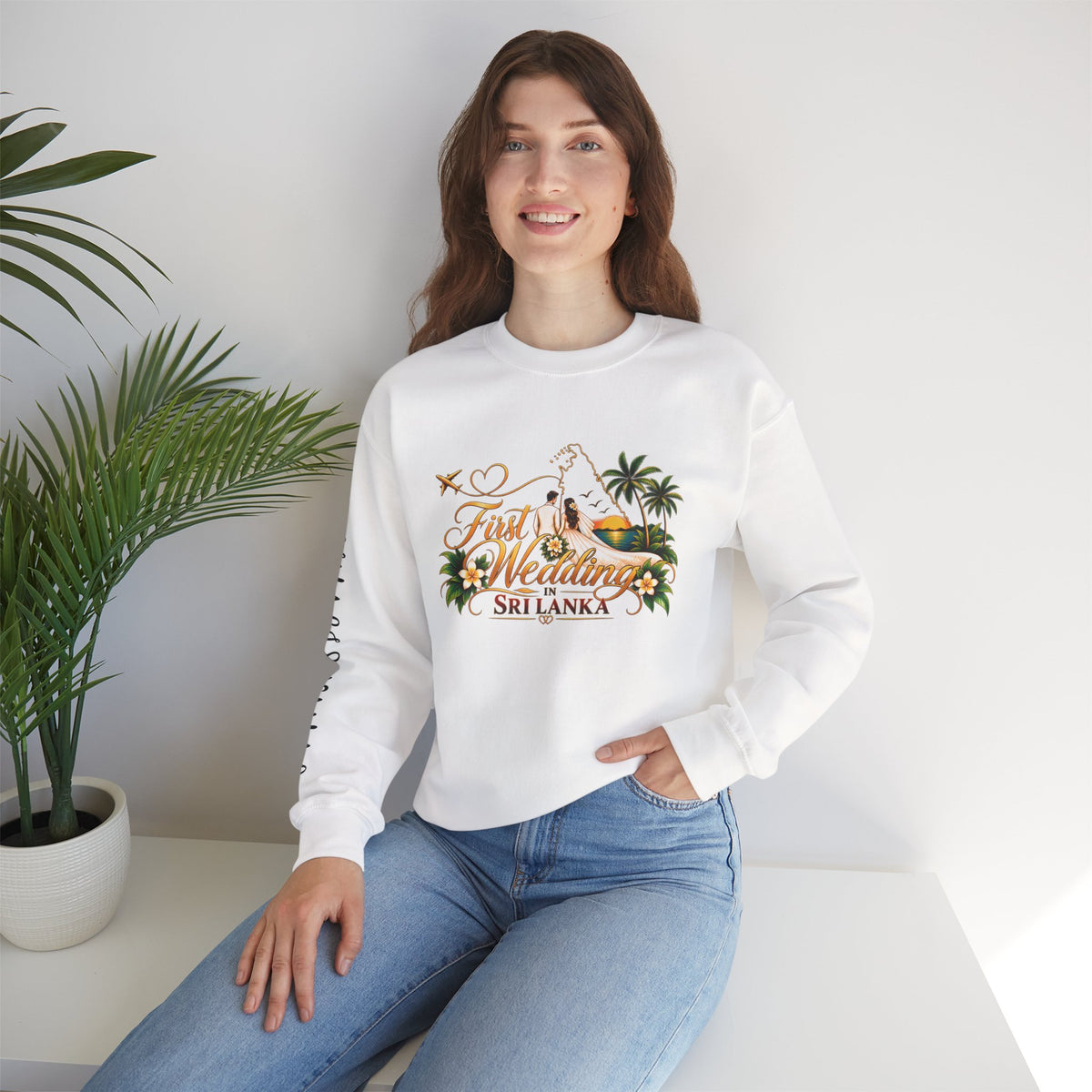Personalized Sri Lanka Wedding Sweatshirt – Unisex Crewneck