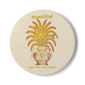 Ayubowan Punkalasa Round Ceramic Coaster Sri Lankan Gold Blessing May You Live Long Drink Coaster