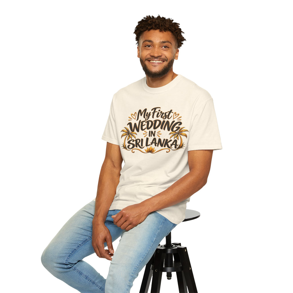 Sri Lanka Unisex Wedding T-Shirt – My First Wedding in Sri Lanka
