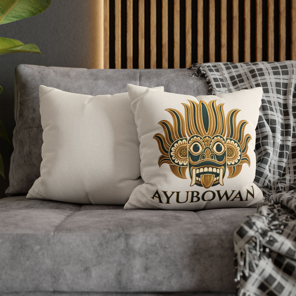 Sri Lankan Gift Pillowcase – Ayubowan Mask Cushion Cover