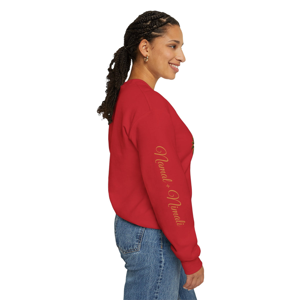 Personalized Sri Lanka Wedding Sweatshirt | Name on Right Sleeve