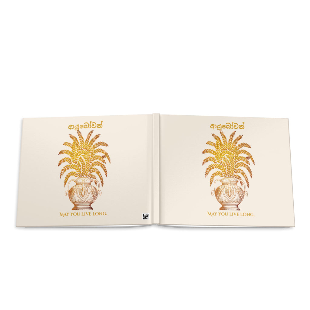 Ayubowan Hardcover Photo Book Sri Lankan Punkalasa Blessing Keepsake Memory Book