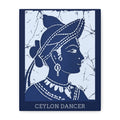 Ceylon Dancer Matte Canvas Wall Art Sri Lankan Batik Heritage Print
