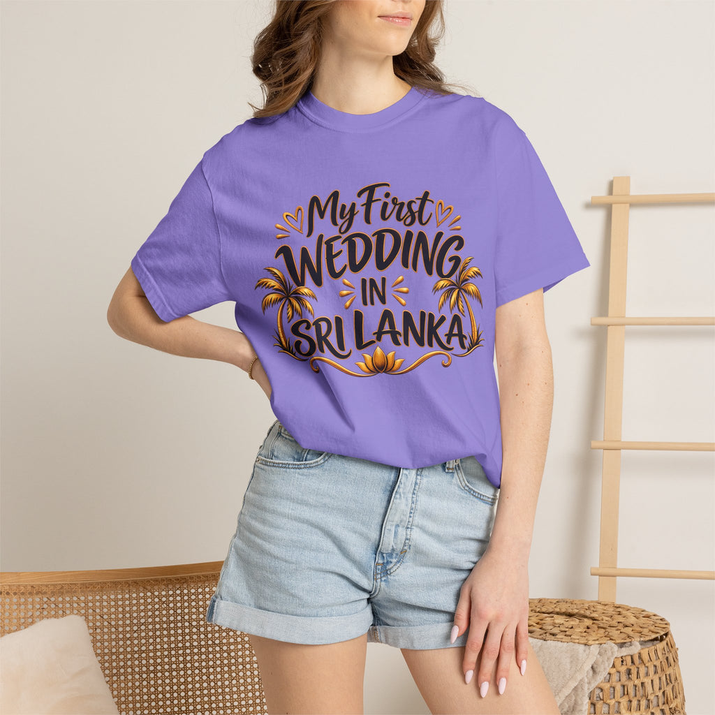 Sri Lanka Unisex Wedding T-Shirt – My First Wedding in Sri Lanka