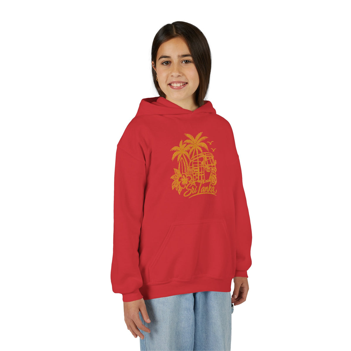 Sri Lanka Kids Hoodie Tropical Palm Tree Island Design