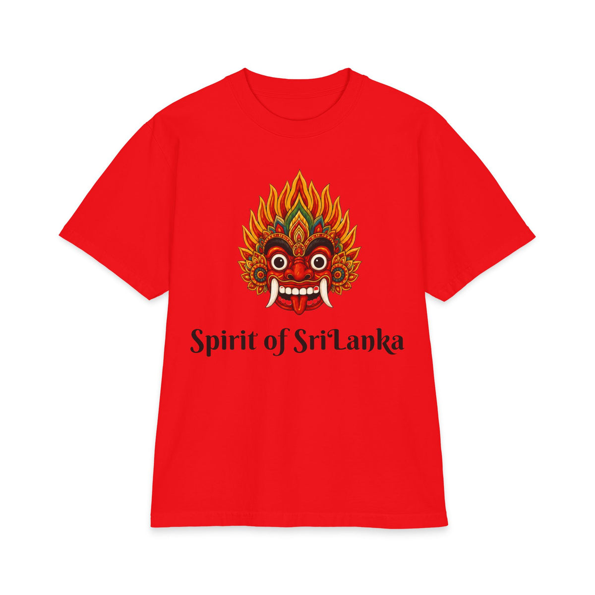 Raksha Spirit Graphic T-Shirt Sri Lankan Devil Dance Mask Heritage Unisex Tee