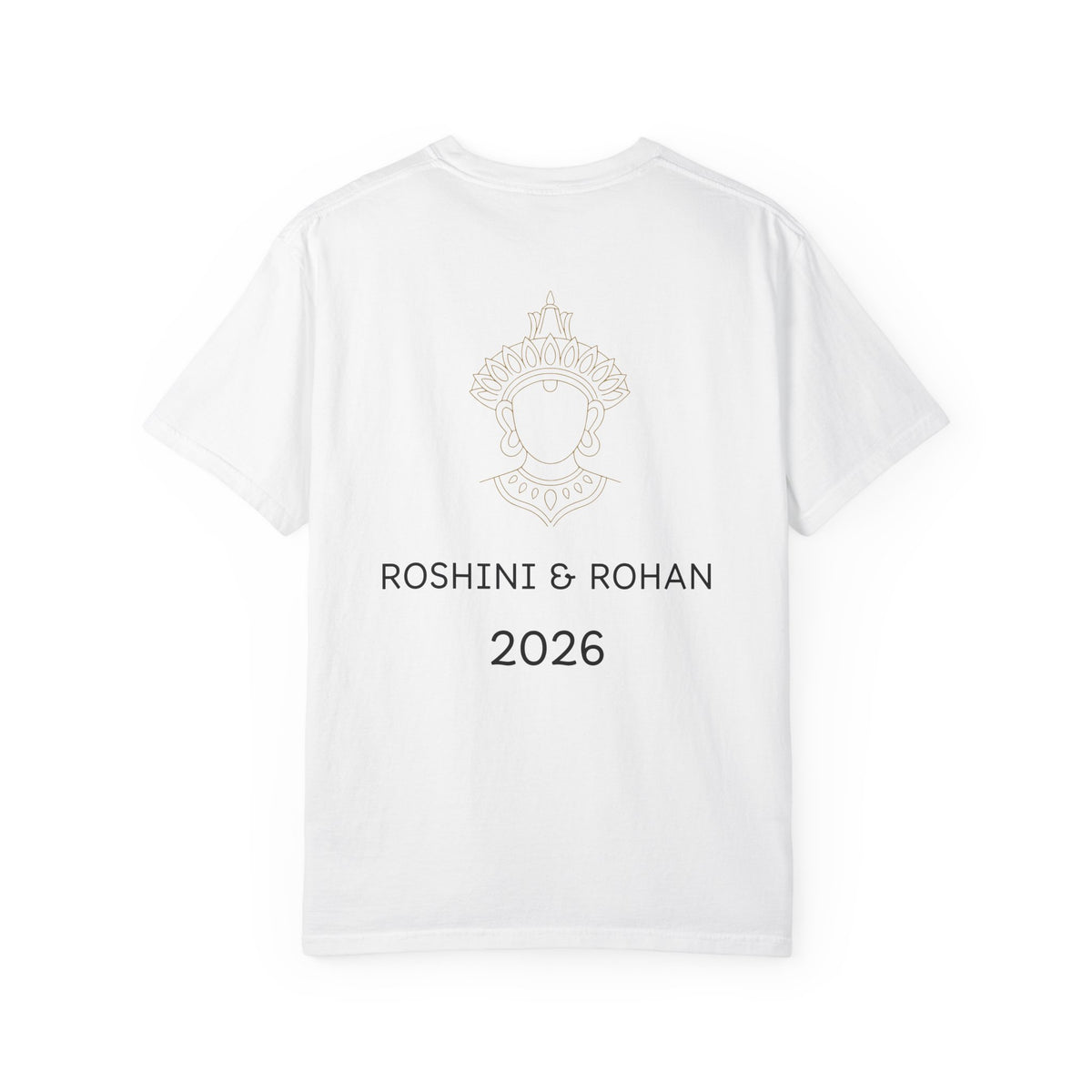 Sri Lanka Destination Wedding T-Shirt — "First Wedding Sri Lanka" Couple Tee (Roshini & Rohan 2026)