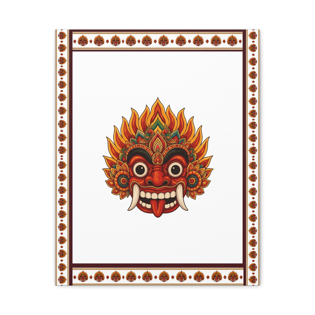 Raksha Mask Matte Canvas Stretched Wall Art