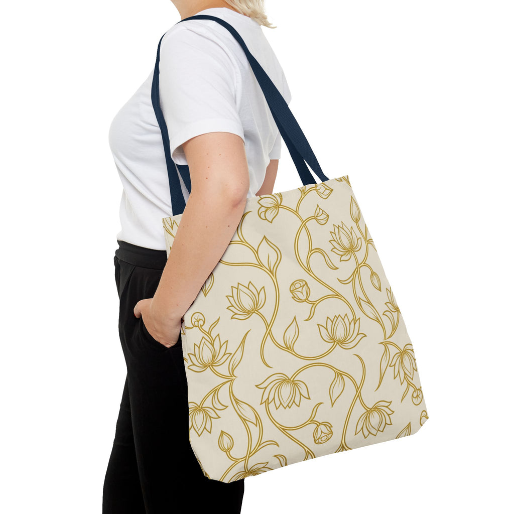 Ceylon Lotus Tote Bag Sri Lankan Temple Flower Canvas Shopper
