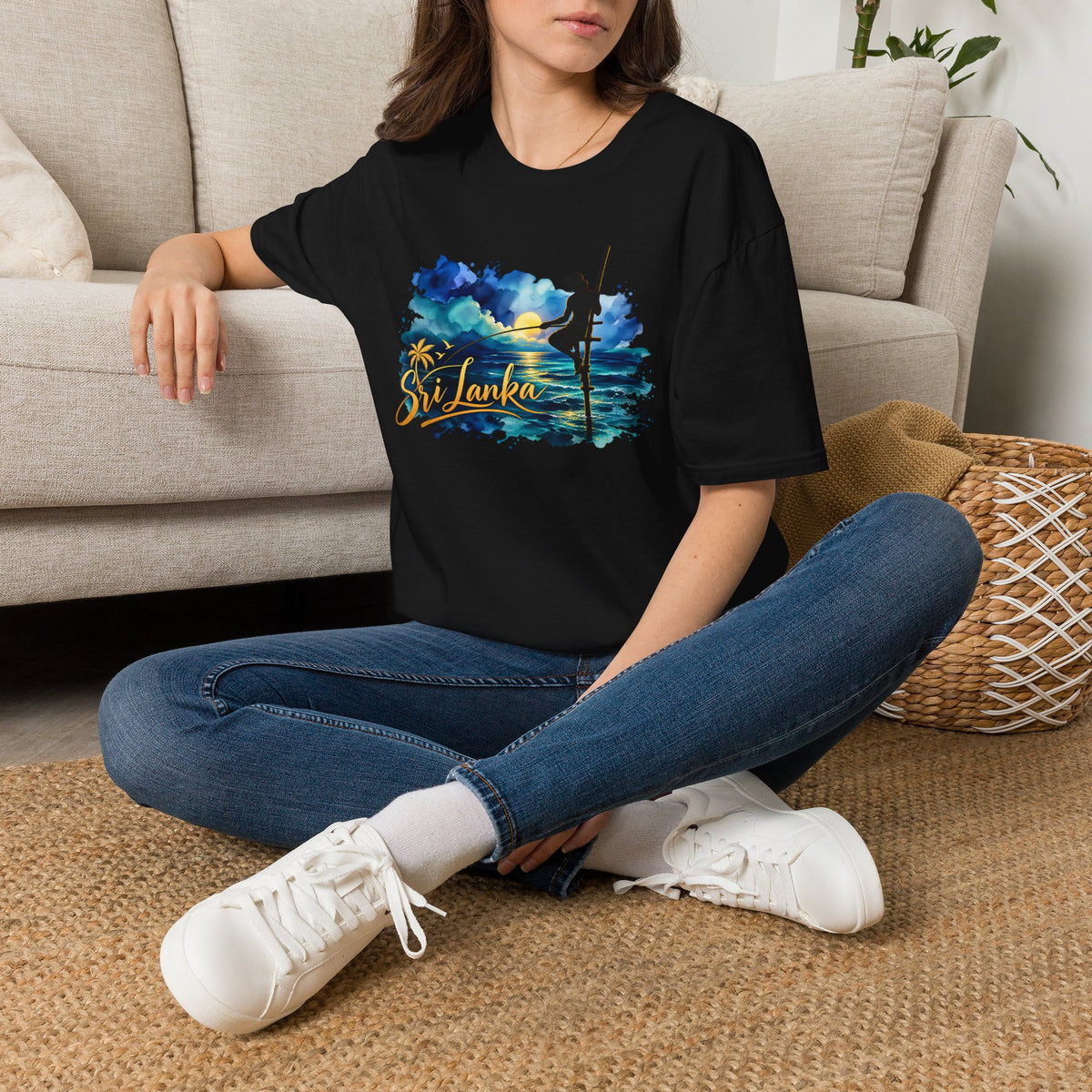 Sri Lanka Watercolor Surf T-Shirt