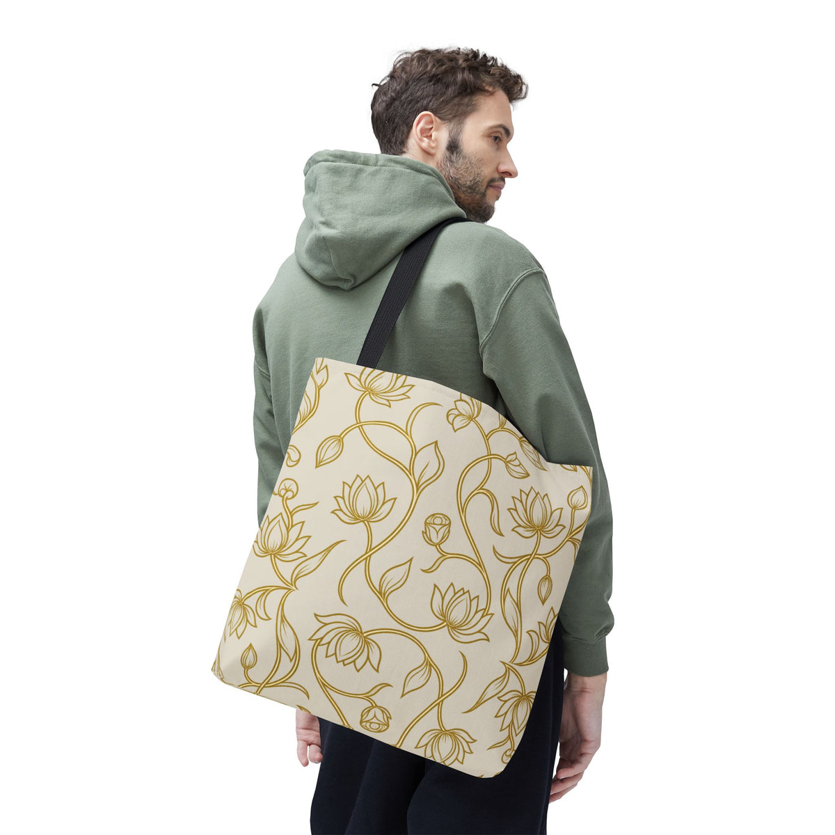 Ceylon Lotus Tote Bag Sri Lankan Temple Flower Canvas Shopper