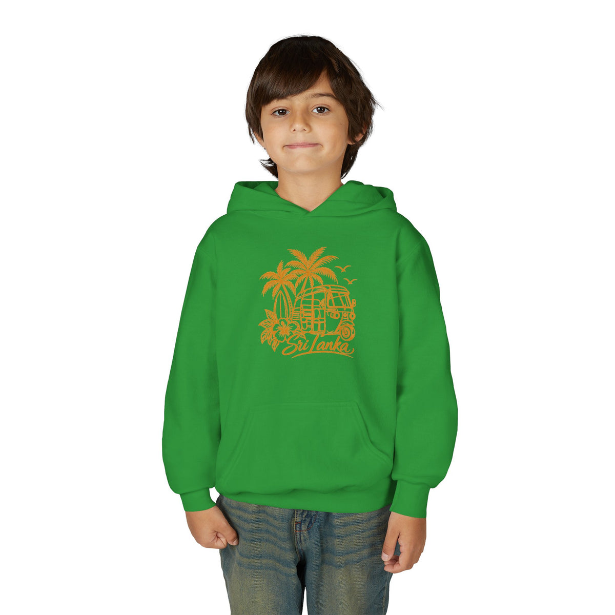 Sri Lanka Kids Hoodie Tropical Palm Tree Island Design