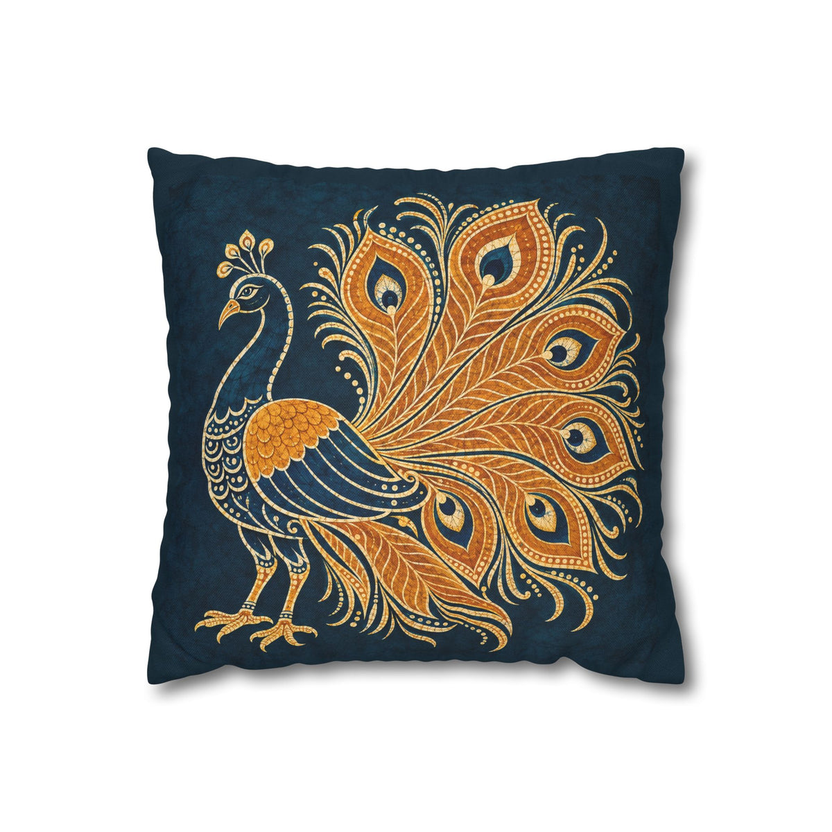 Peacock Batik Cushion Cover Sri Lankan Gift Pillowcase