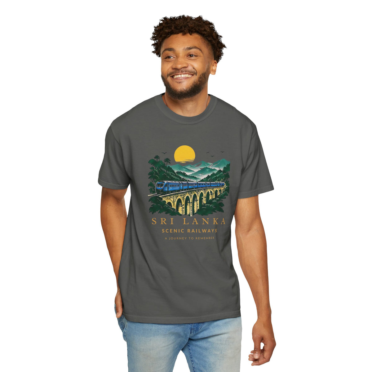 Sri Lanka Nine Arch Bridge Unisex T-Shirt Vintage Railway Tee