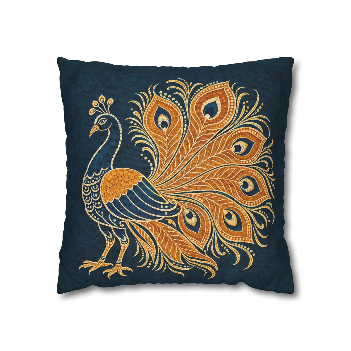 Peacock Batik Cushion Cover Sri Lankan Gift Pillowcase