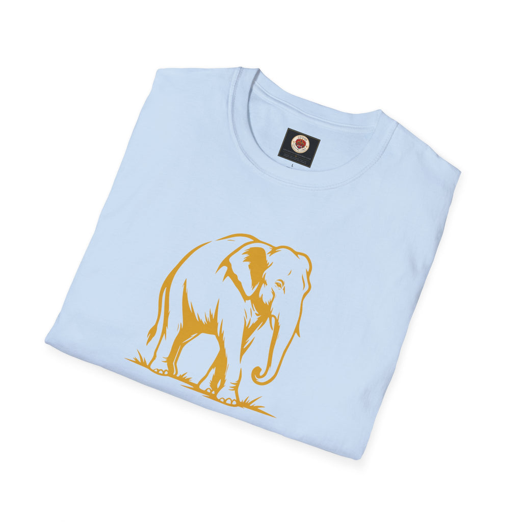 Sri Lanka Elephant Unisex T-Shirt Minimal Ochre Graphic Tee
