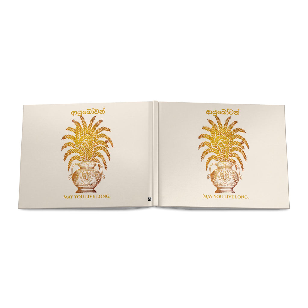 Ayubowan Hardcover Photo Book Sri Lankan Punkalasa Blessing Keepsake Memory Book