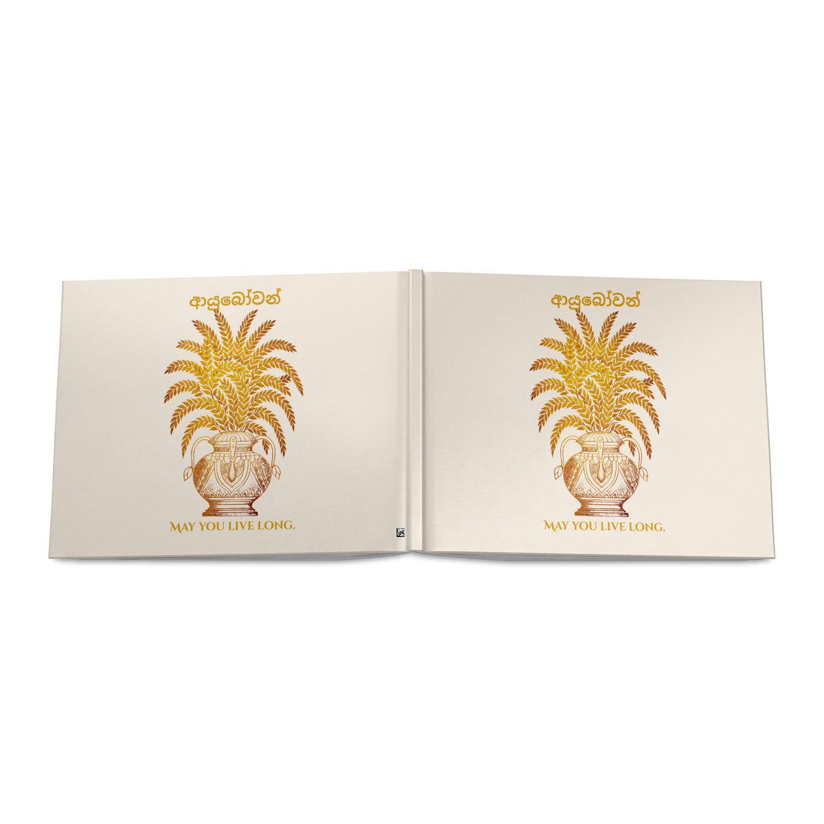 Ayubowan Hardcover Photo Book Sri Lankan Punkalasa Blessing Keepsake Memory Book