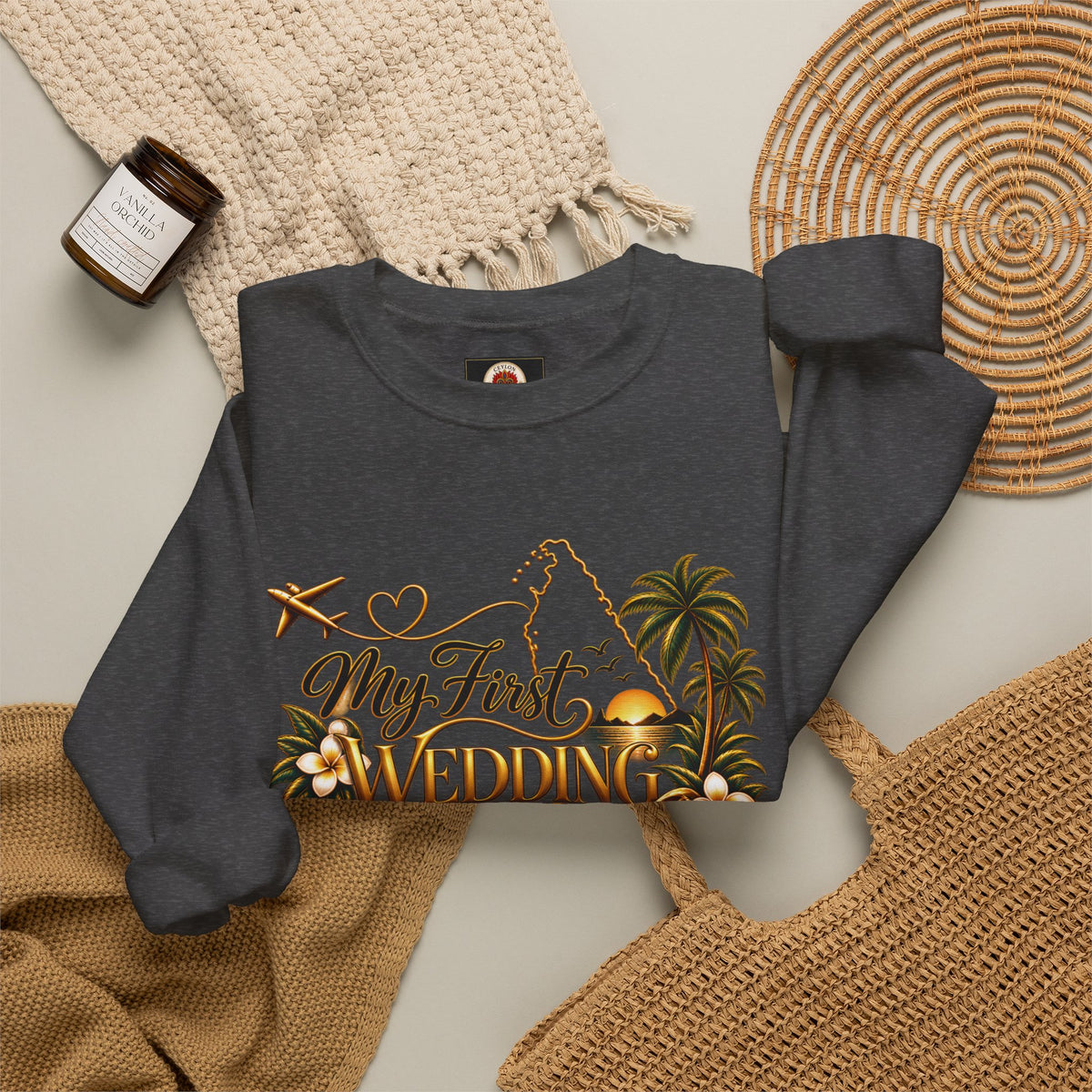 Personalized Sri Lanka Wedding Sweatshirt | Name on Right Sleeve