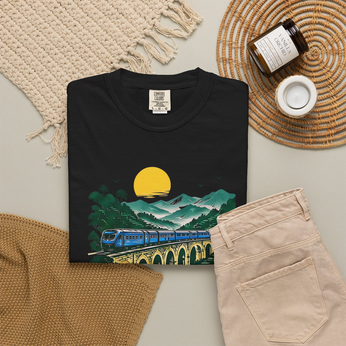 Sri Lanka Nine Arch Bridge Unisex T-Shirt Vintage Railway Tee