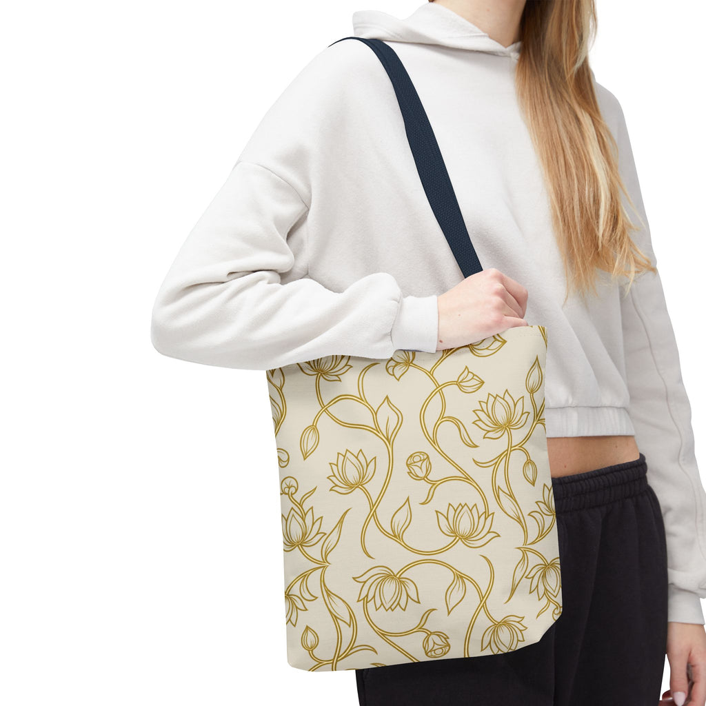 Ceylon Lotus Tote Bag Sri Lankan Temple Flower Canvas Shopper