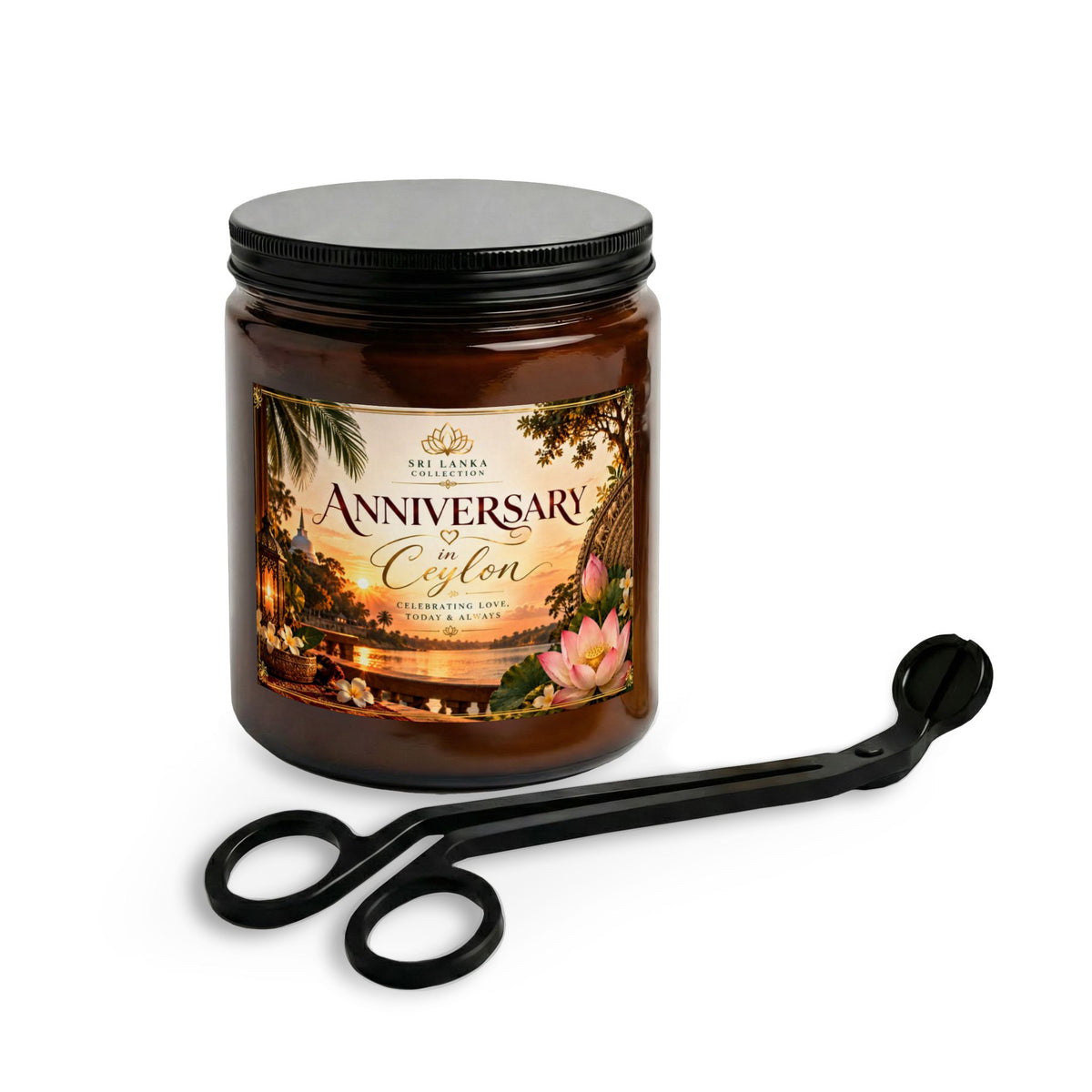 Anniversary in Ceylon Candle Set with Wick Trimmer