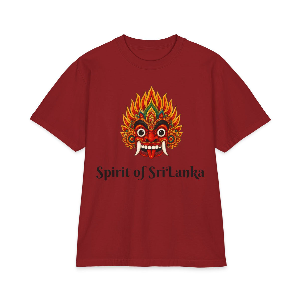 Raksha Spirit Graphic T-Shirt Sri Lankan Devil Dance Mask Heritage Unisex Tee