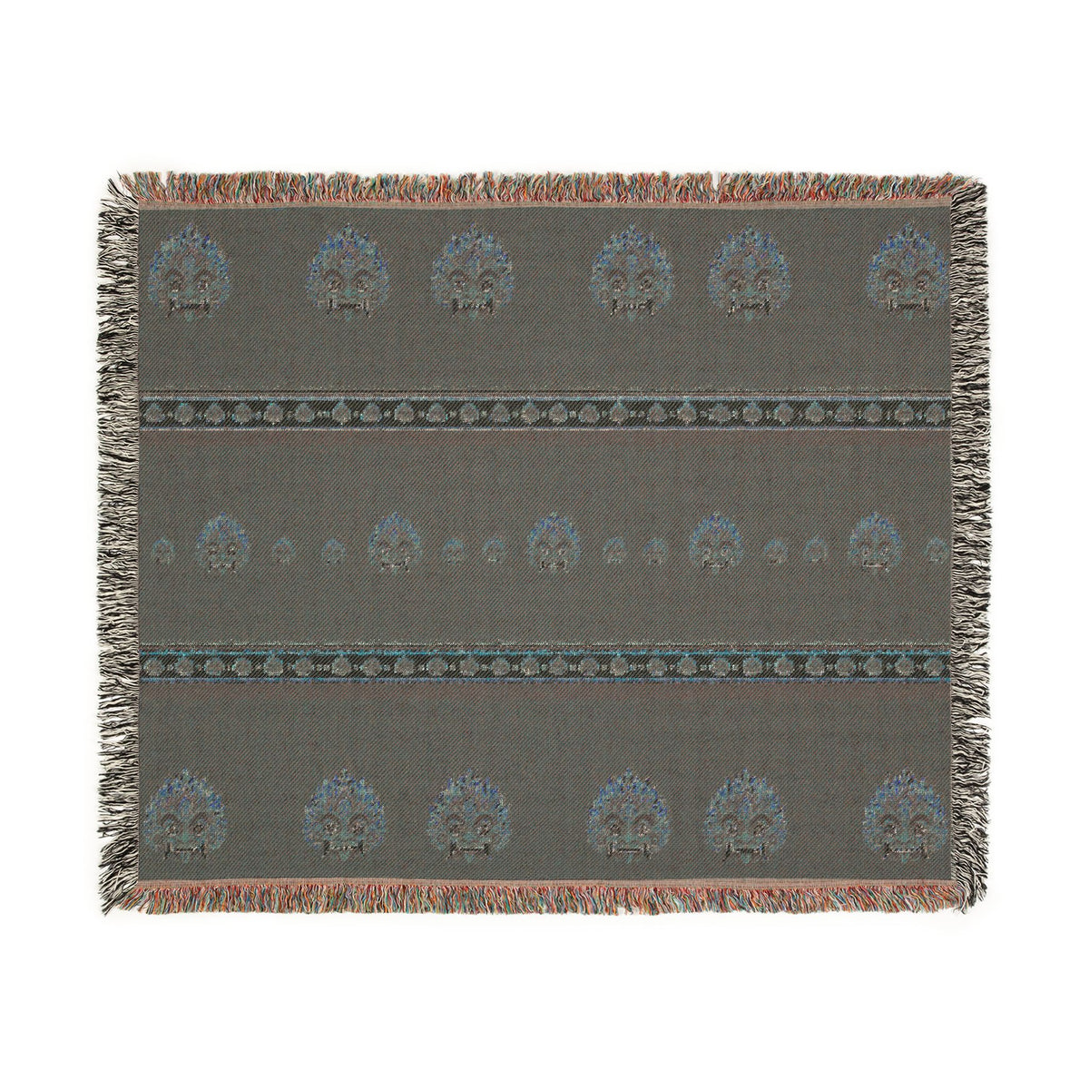 Sri Lankan Gift Woven Blanket Raksha Mask Design